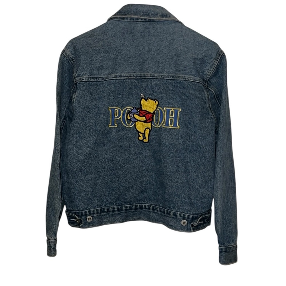 Vintage Disney Winnie the Pooh Denim Jacket Embroidered Y2K Jean Jacket- Size M